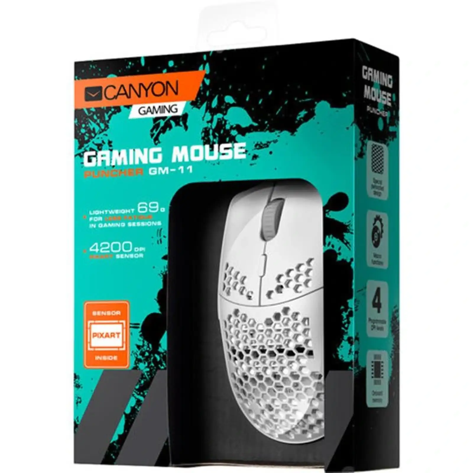 Миша Canyon Puncher GM-11 Gaming White (CND-SGM11W) USB UA
