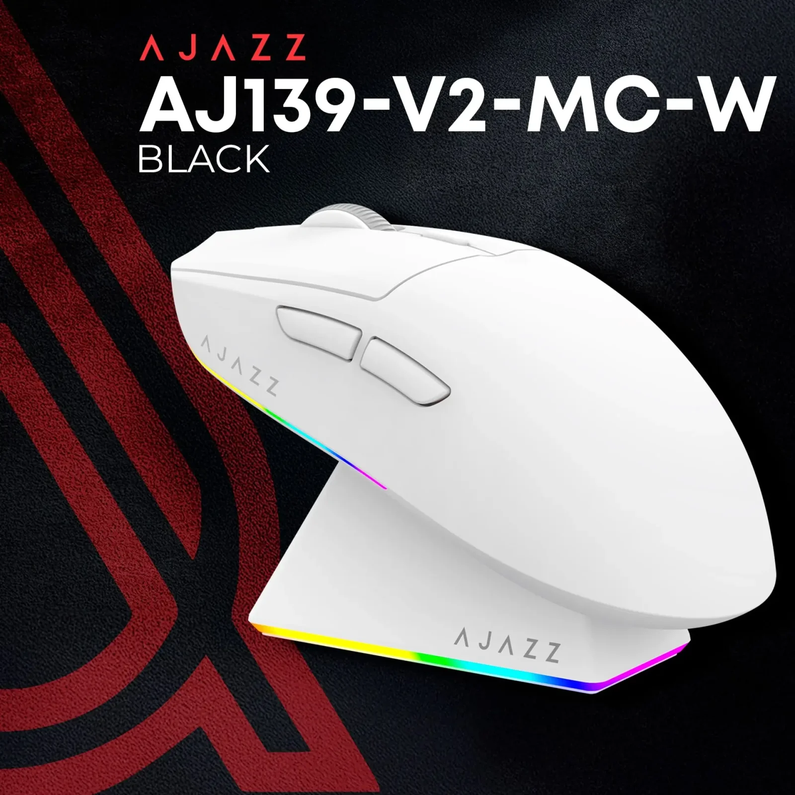 Мышь беспроводная Ajazz AJ139 V2 White (AJ139-V2-MC-W) UA