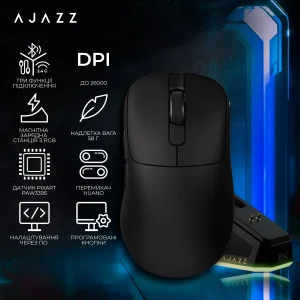 Мышь беспроводная Ajazz AJ179Pro Black (AJ179-PRO-B) UA