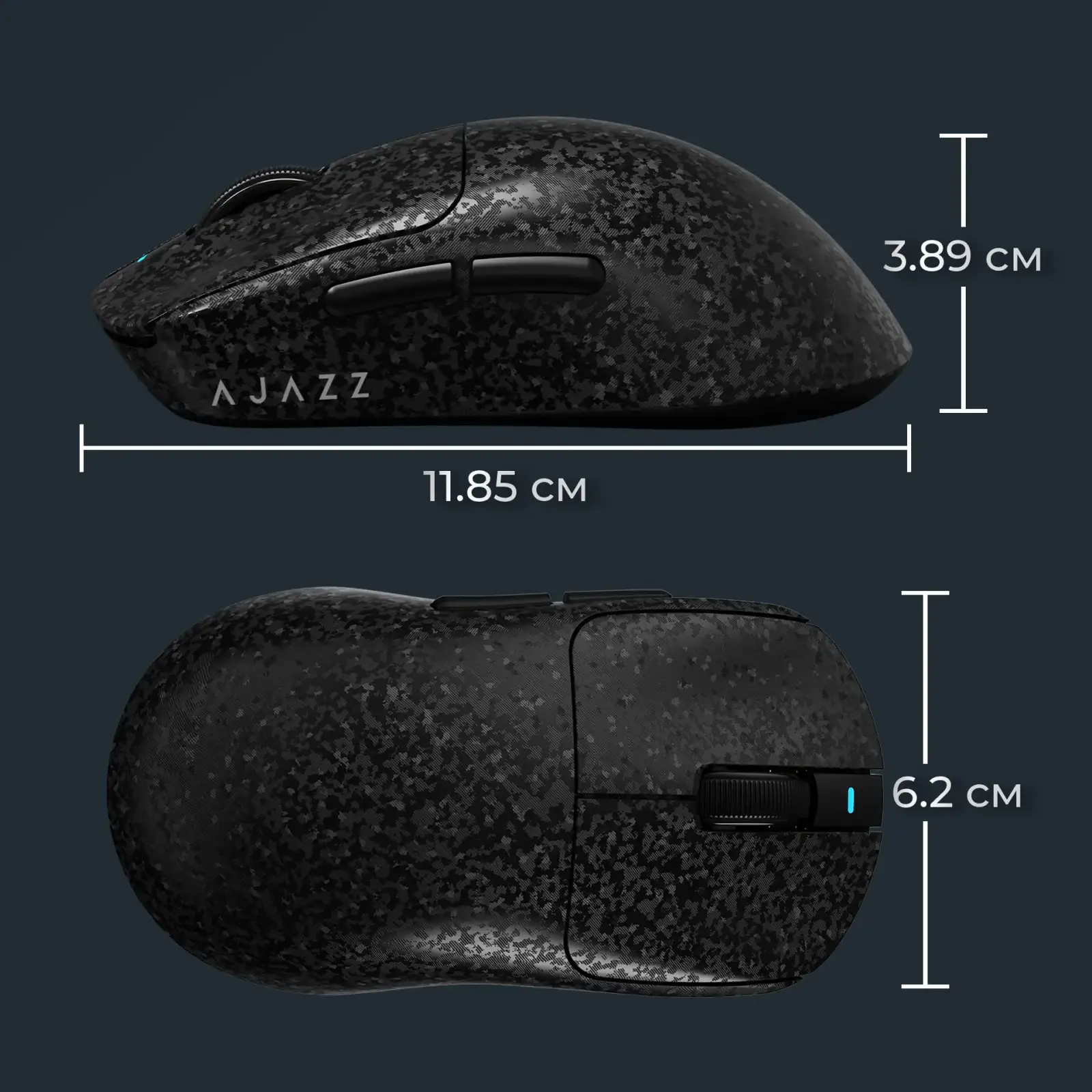 Миша бездротова Ajazz AJ199 Max Black (AJ199-MAX-B) UA