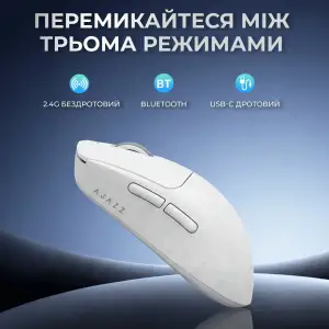Миша бездротова Ajazz AJ199 Max White (AJ199-MAX-W) UA