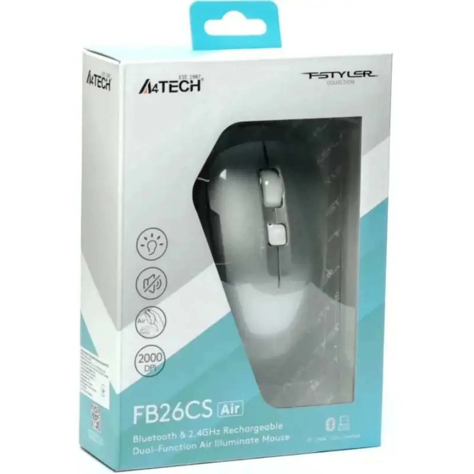 Миша бездротова A4Tech FB26CS Air2 Icy White UA