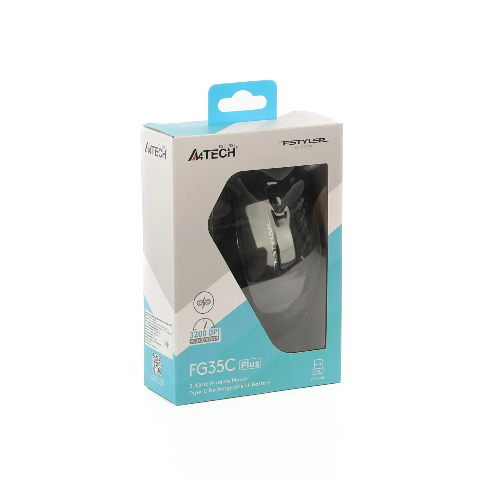 Миша бездротова A4Tech Fstyler FG35C Plus Grey UA