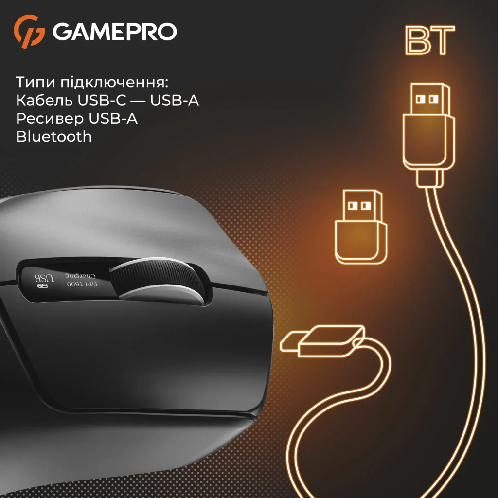 Миша бездротова GamePro Genesis Ranker Black (GM012B) UA