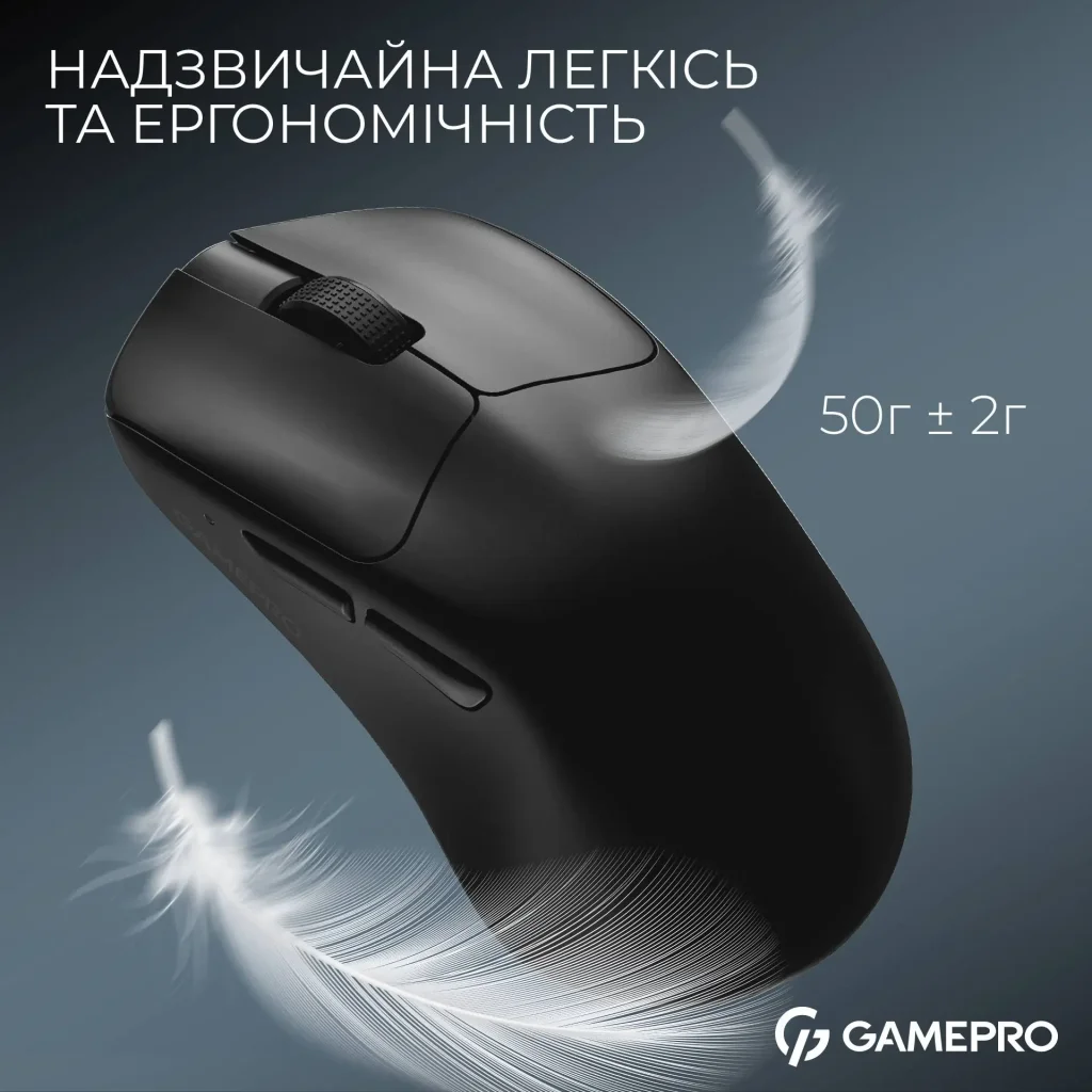 Миша бездротова GamePro Asgard Surt Black (GM017B) UA