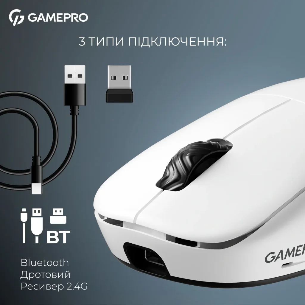 Миша бездротова GamePro Asgard Loki White (GM022W) UA