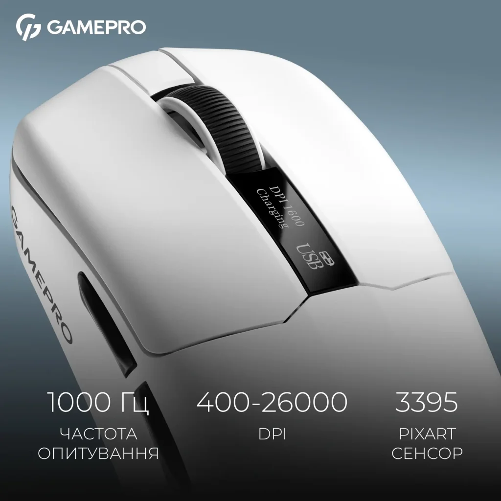 Миша бездротова GamePro Asgard Thor White (GM023W) UA