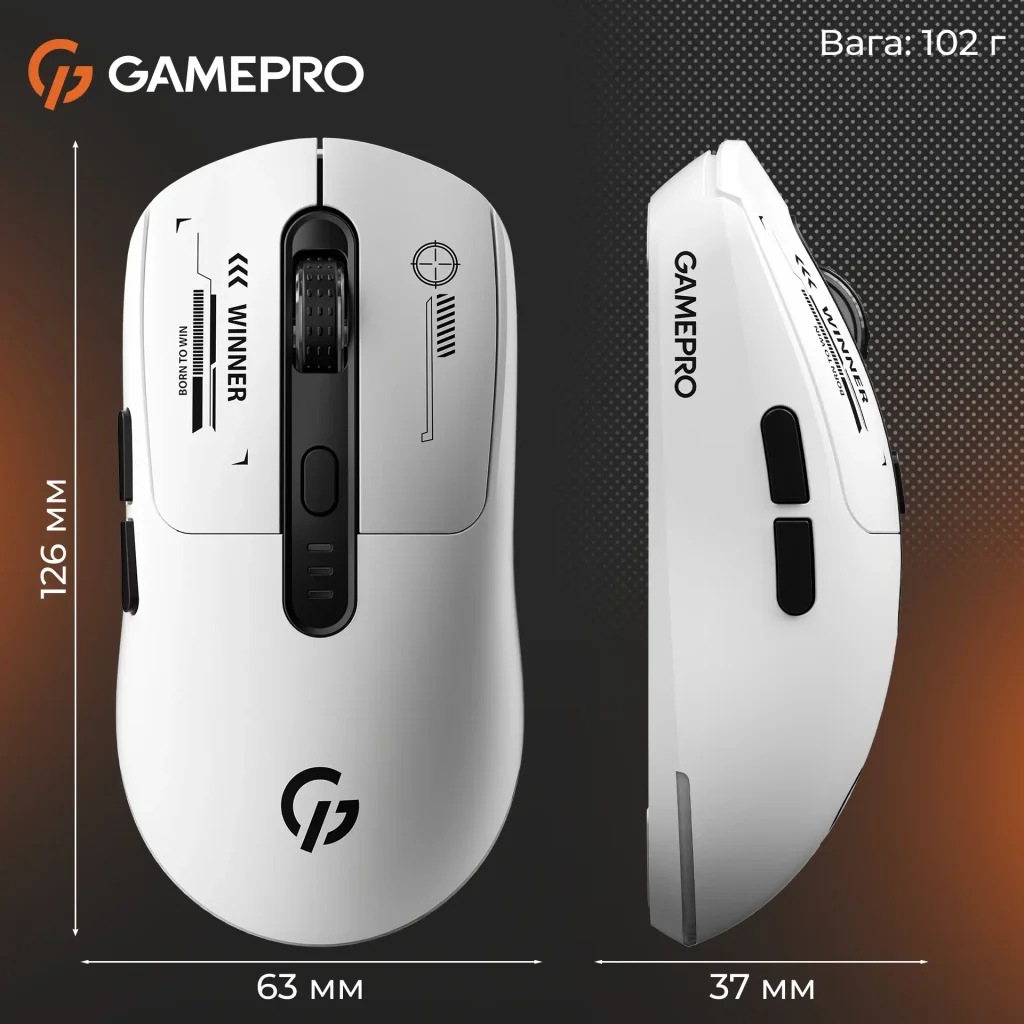 Миша бездротова GamePro Genesis Winner White (GM079W) UA