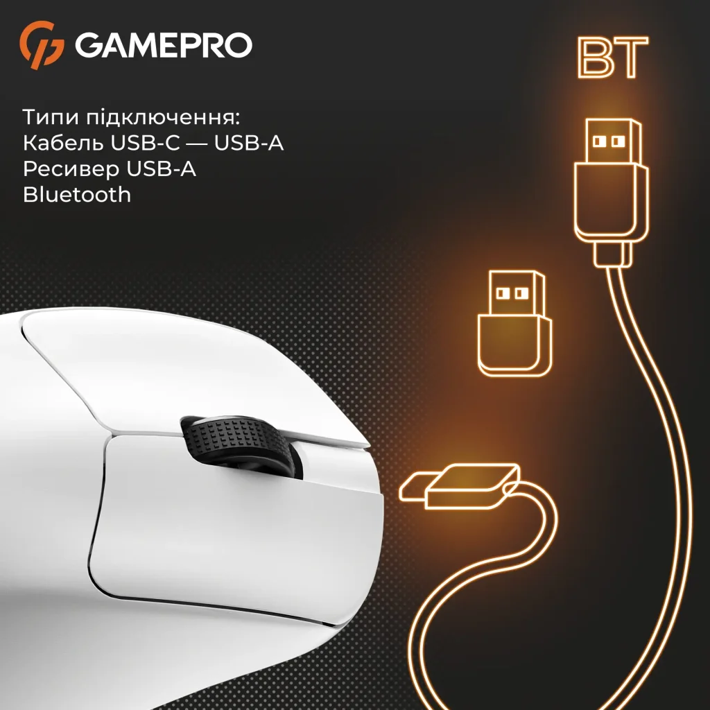 Мышь беспроводная GamePro Genesis Avenger White (GM096W) UA