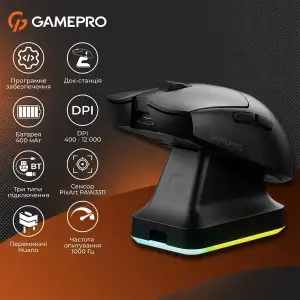 Миша бездротова GamePro Genesis Wizard Black (GM160B) UA