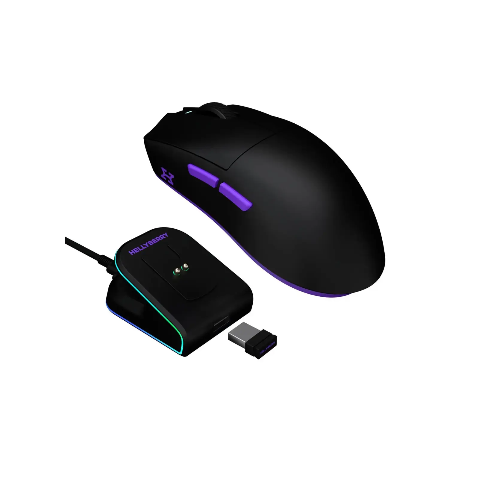 Миша бездротова Hator Hellyberry HM47 Wireless Black/Violet (HM47_black_violet) UA