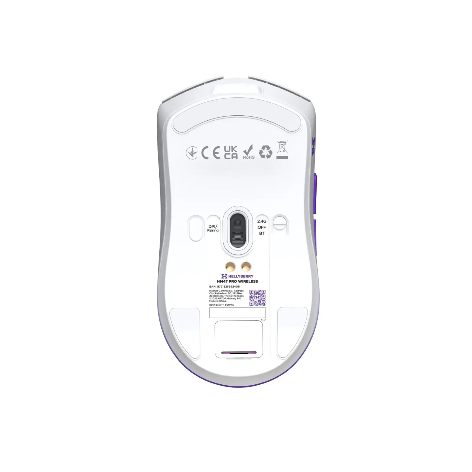 Миша бездротова Hator Hellyberry HM47 Pro Wireless White/Violet Gradient (HM47PRO_white_violet) UA