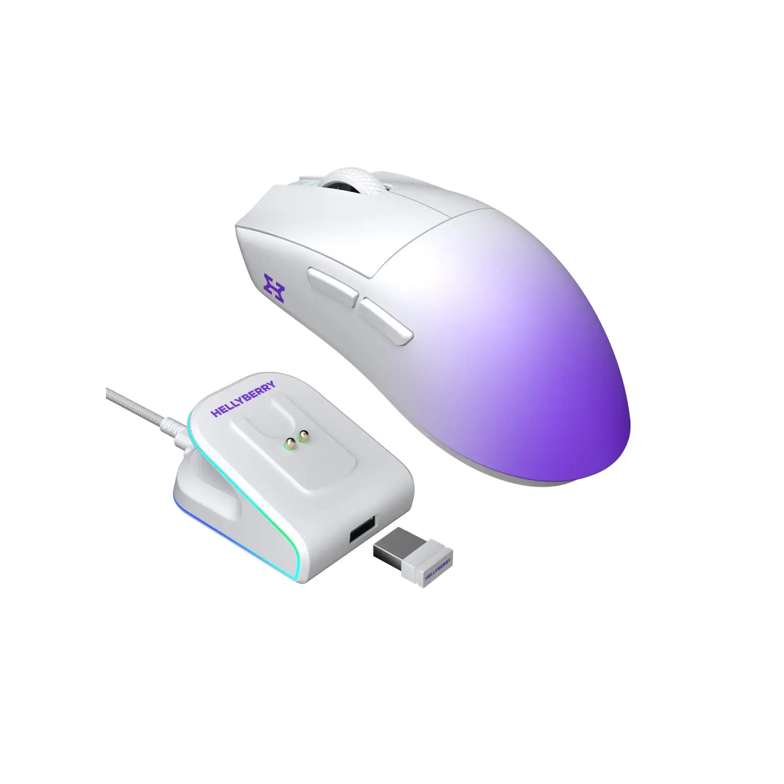 Миша бездротова Hator Hellyberry HM47 Pro Wireless White/Violet Gradient (HM47PRO_white_violet) UA