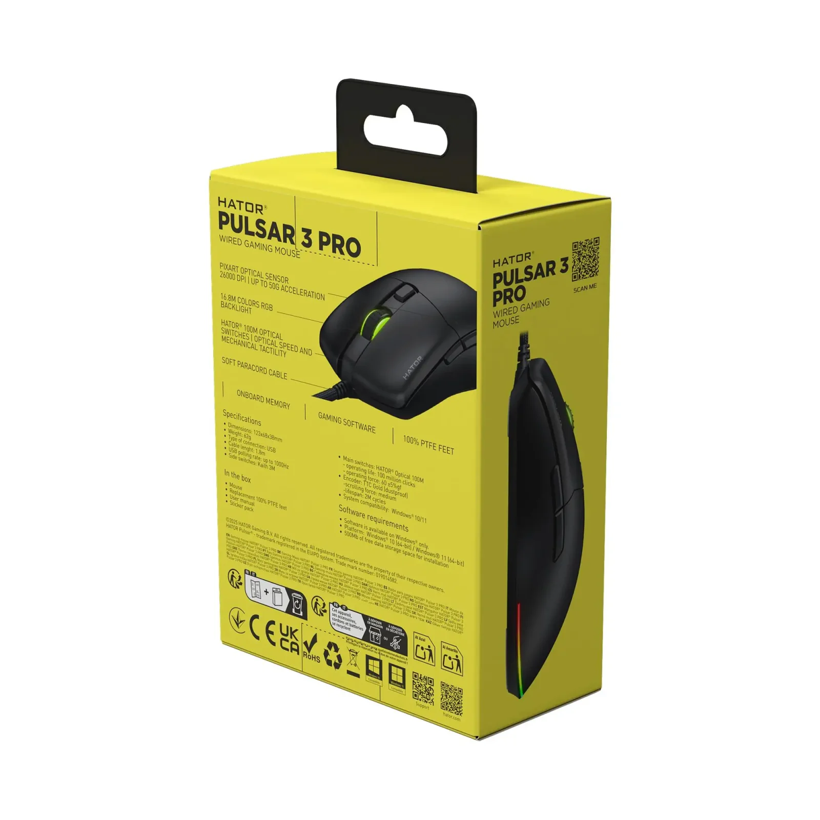 Миша Hator Pulsar 3 Pro Black (HTM620) UA