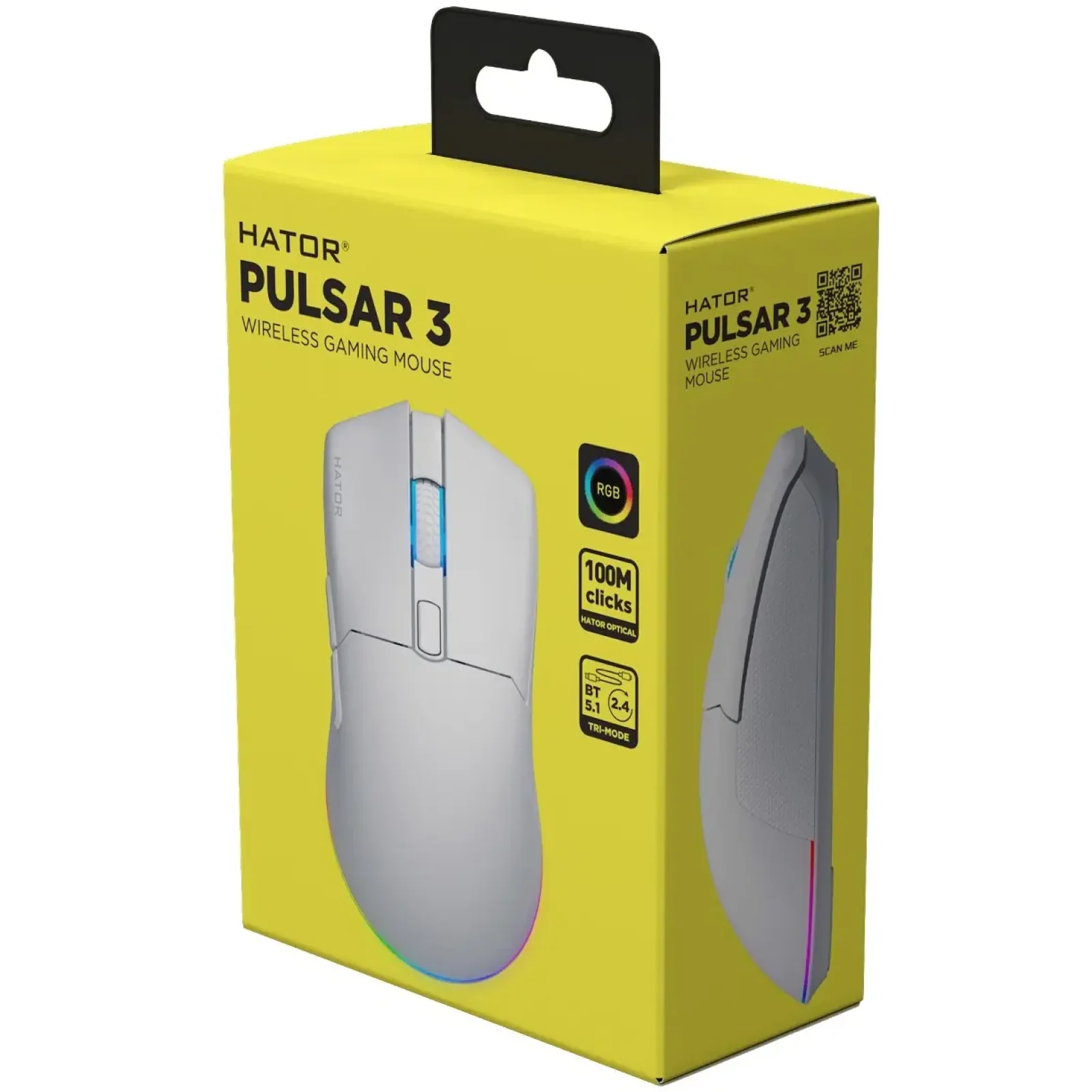 Мышь беспроводная Hator Pulsar 3 Wireless White (HTM631) UA