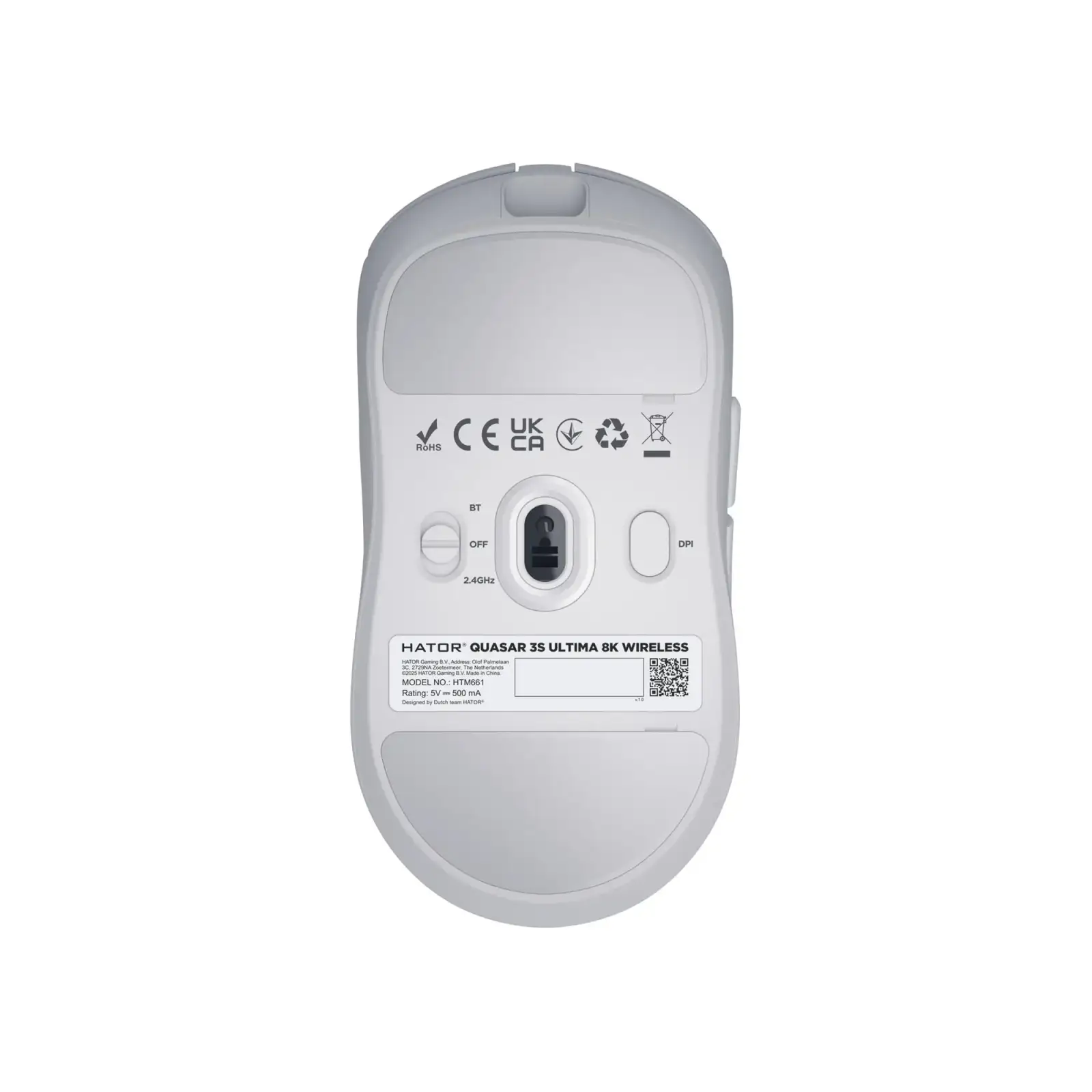 Миша бездротова Hator Quasar 3S Ultima 8K Wireless White (HTM661) UA