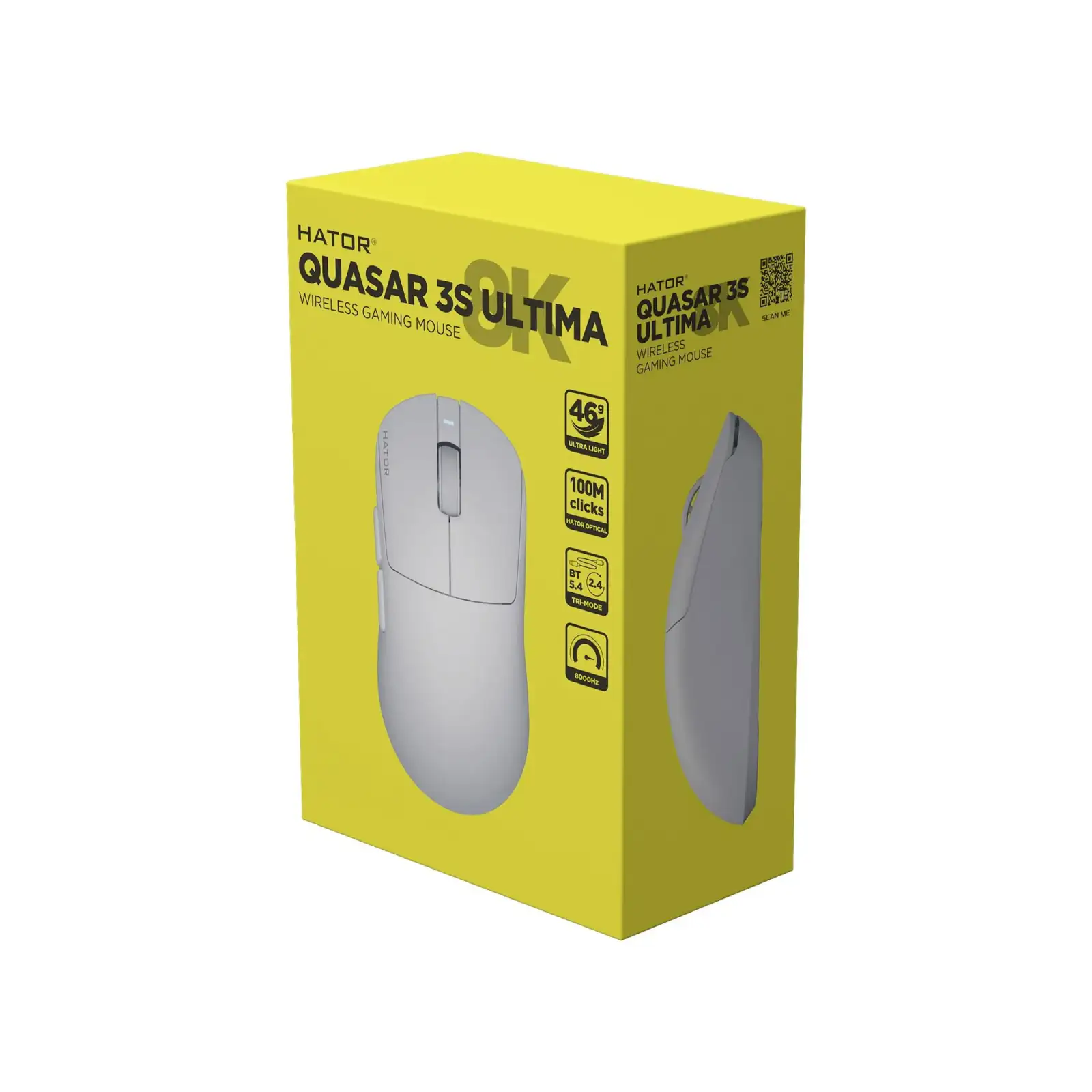 Миша бездротова Hator Quasar 3S Ultima 8K Wireless White (HTM661) UA