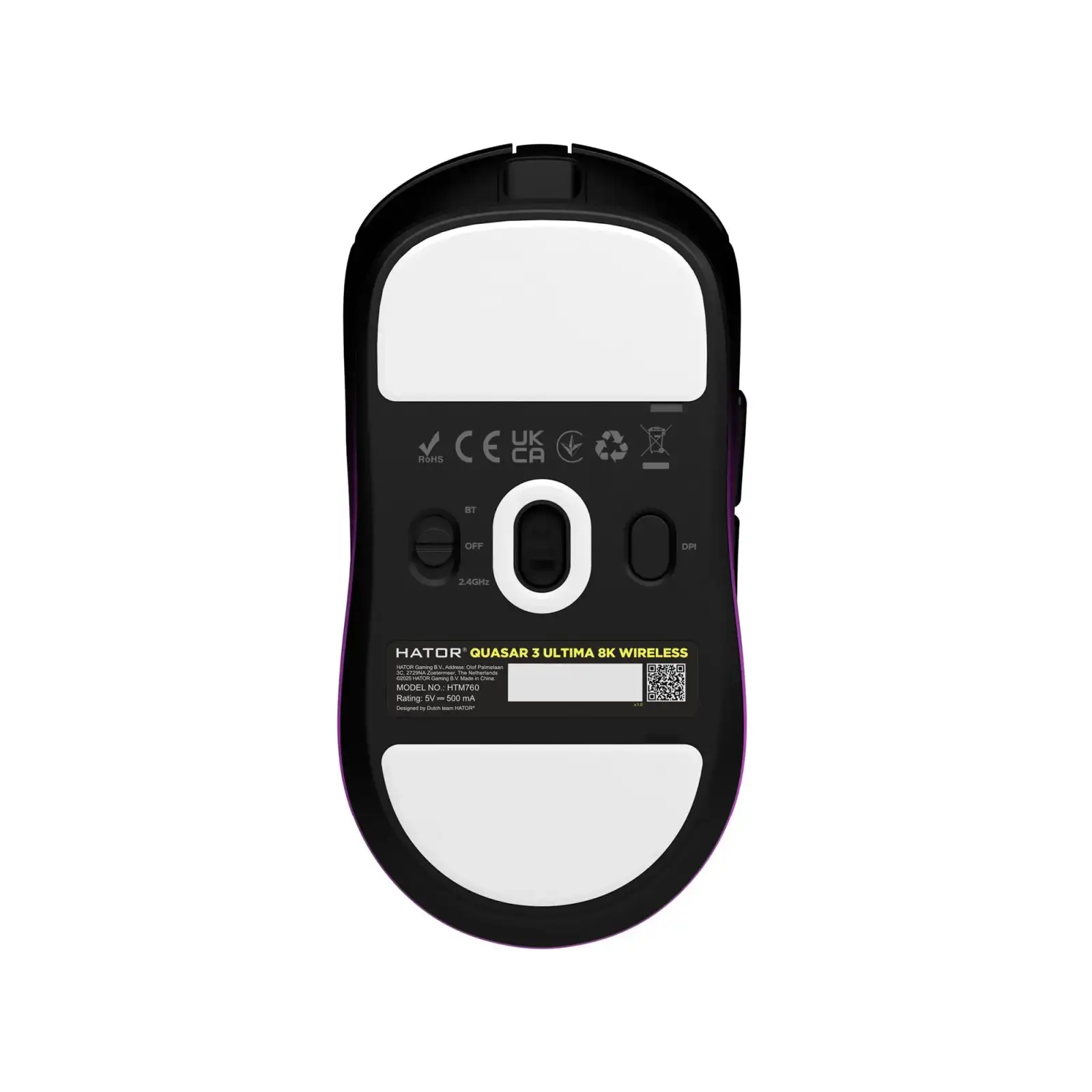 Миша бездротова Hator Quasar 3 Ultima 8K Wireless Black/Violet (HTM760) UA