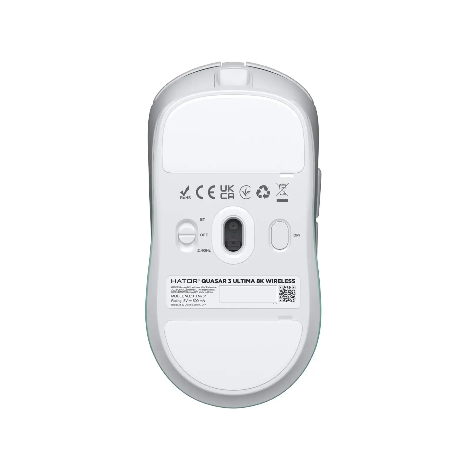 Миша бездротова Hator Quasar 3 Ultima 8K Wireless White/Mint (HTM761) UA