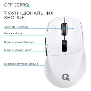 Мышь беспроводная OfficePro M398W White UA
