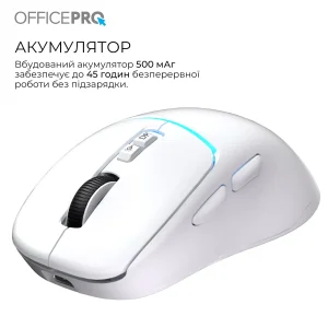 Мышь беспроводная OfficePro M468W White UA