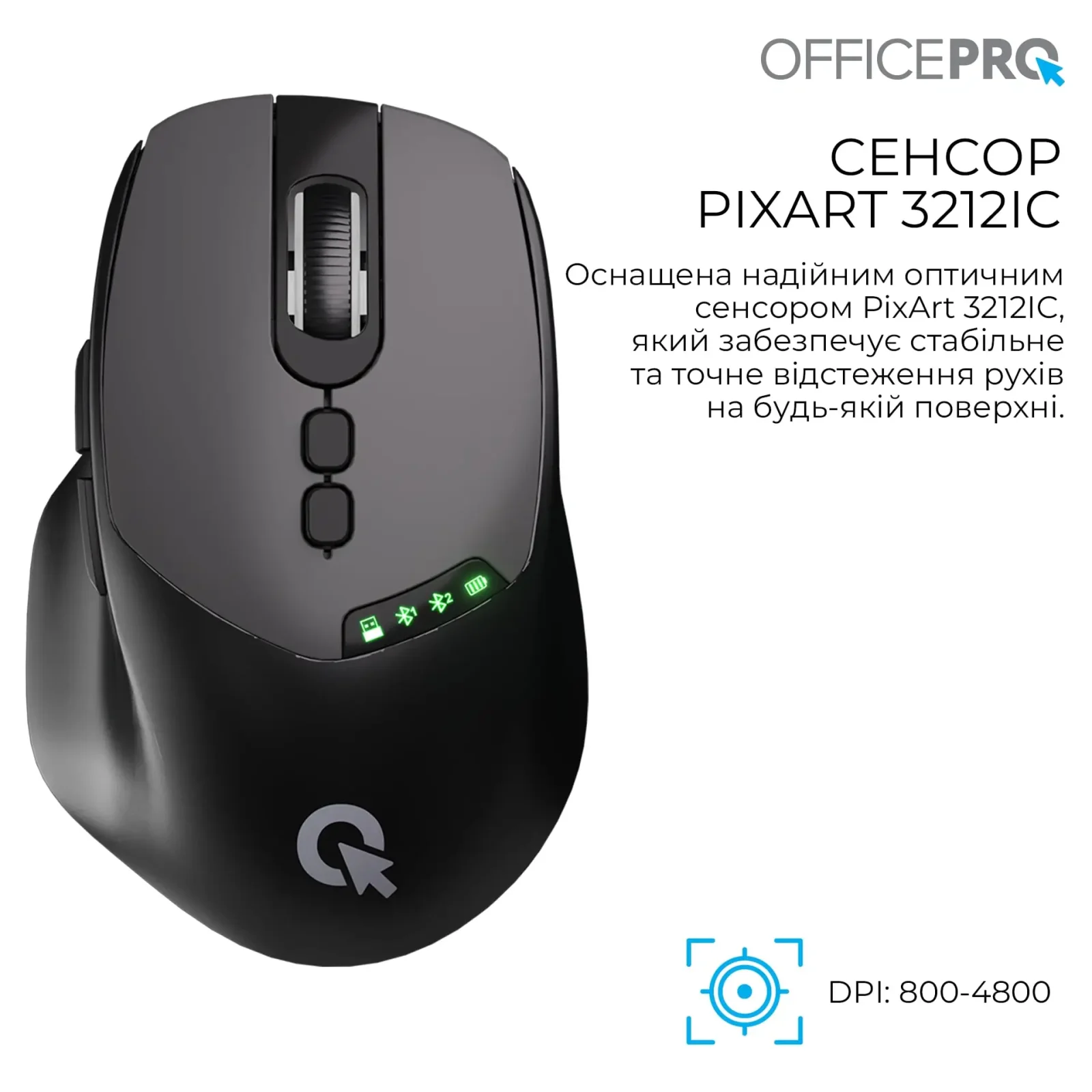 Мышь беспроводная OfficePro M520B Black UA