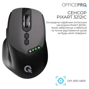 Мышь беспроводная OfficePro M520B Black UA