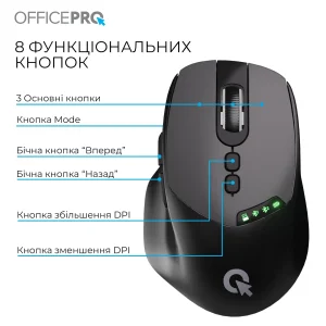 Мышь беспроводная OfficePro M520B Black UA