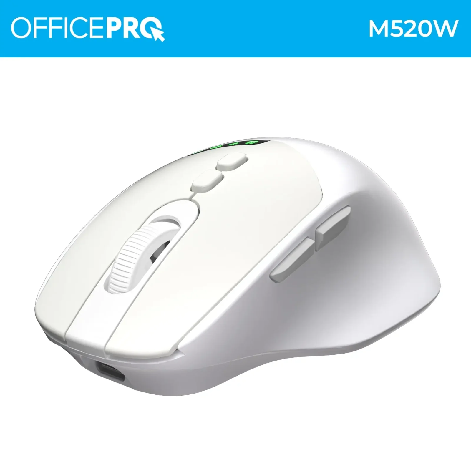 Мышь беспроводная OfficePro M520W White UA
