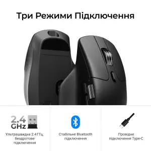 Миша бездротова Keychron M6S WL Black (M6S-A72) UA