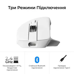 Мышь беспроводная Keychron M6S WL White (M6S-B72) UA