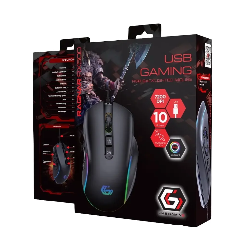 Мышь Gembird MUSG-RAGNAR-RX500 Black UA