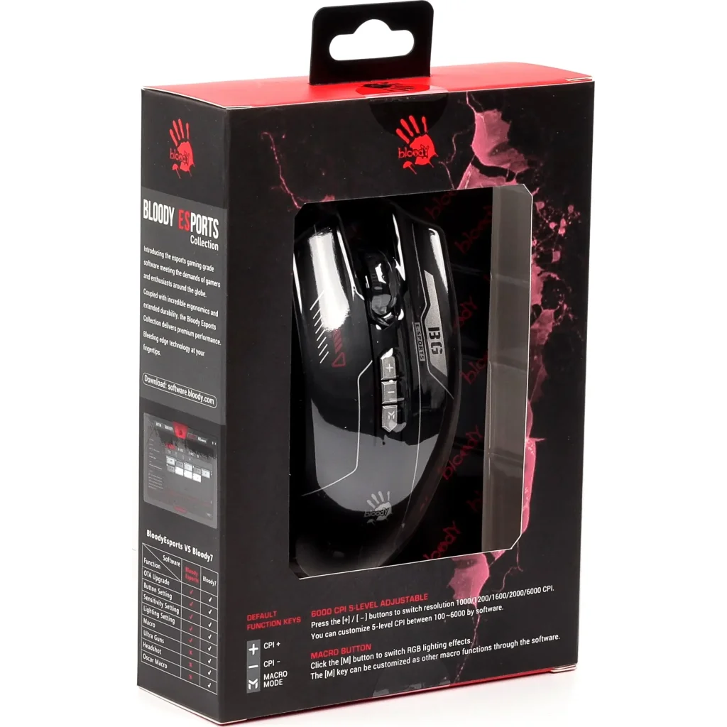 Миша A4Tech ES7 Bloody Esports Black UA