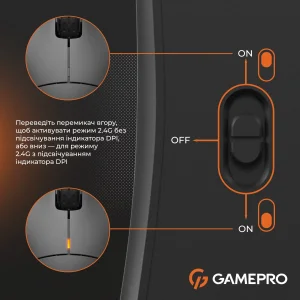 Миша бездротова GamePro GM990B Black UA