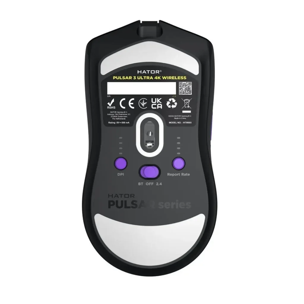 Мышь беспроводная Hator Pulsar 3 Ultra 4K Wireless Black (HTM680) UA