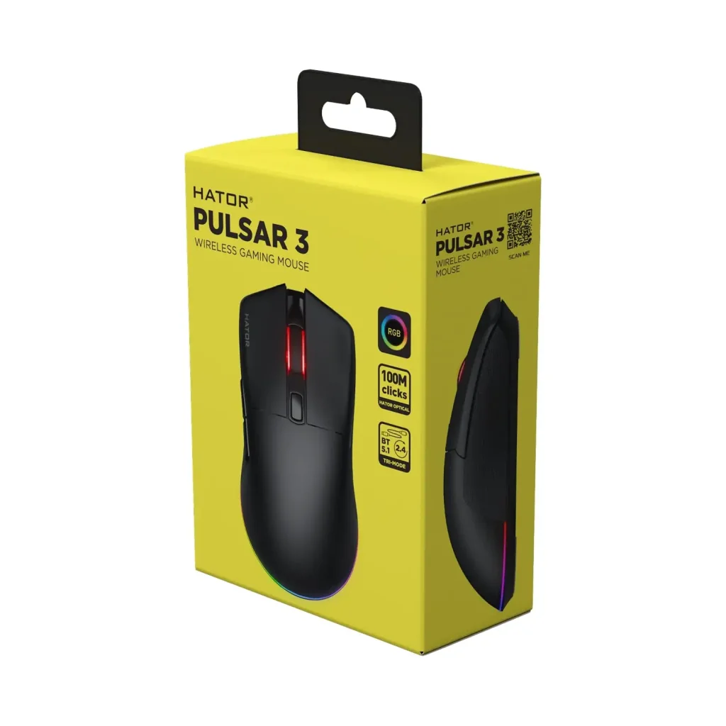 Мишка бездротова Hator Pulsar 3 Wireless Black (HTM630) UA