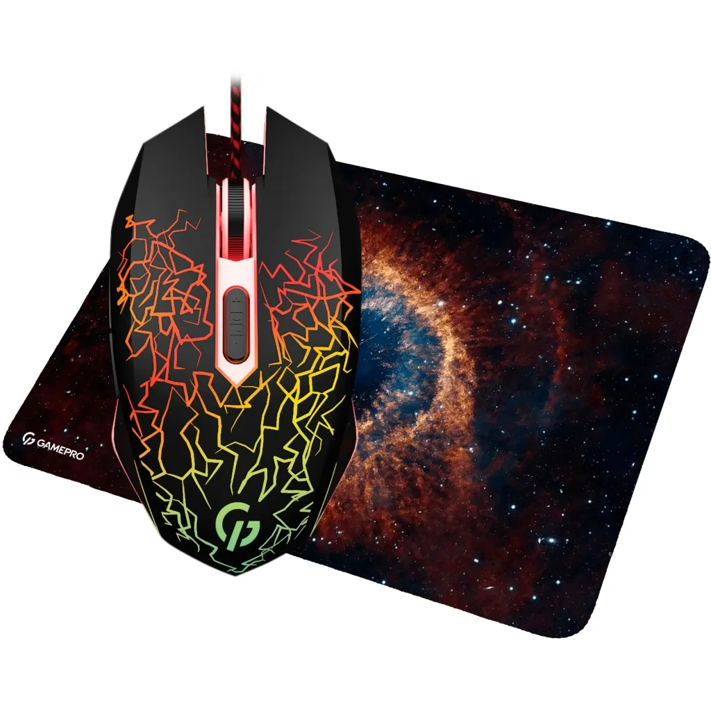 Мышь GamePro GS347 Black USB + коврик UA