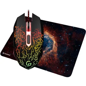 Мышь GamePro GS347 Black USB + коврик UA