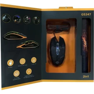 Мышь GamePro GS347 Black USB + коврик UA