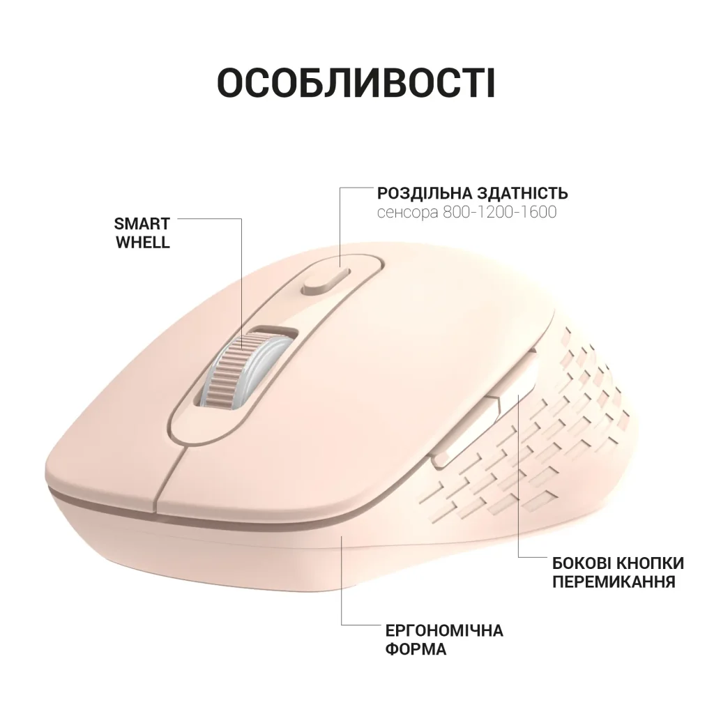 Миша бездротова OfficePro M230P Pink UA