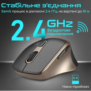 Миша бездротова Promate Samit Gold UA