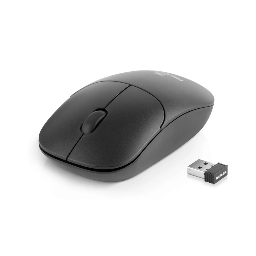 Мышь беспроводная REAL-EL RM-311 W Black, EL123200041 UA