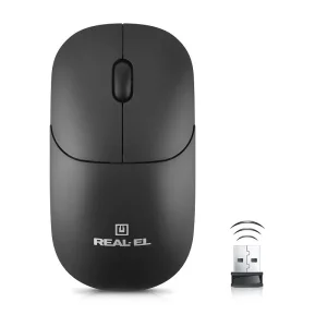 Мышь беспроводная REAL-EL RM-311 W Black, EL123200041 UA