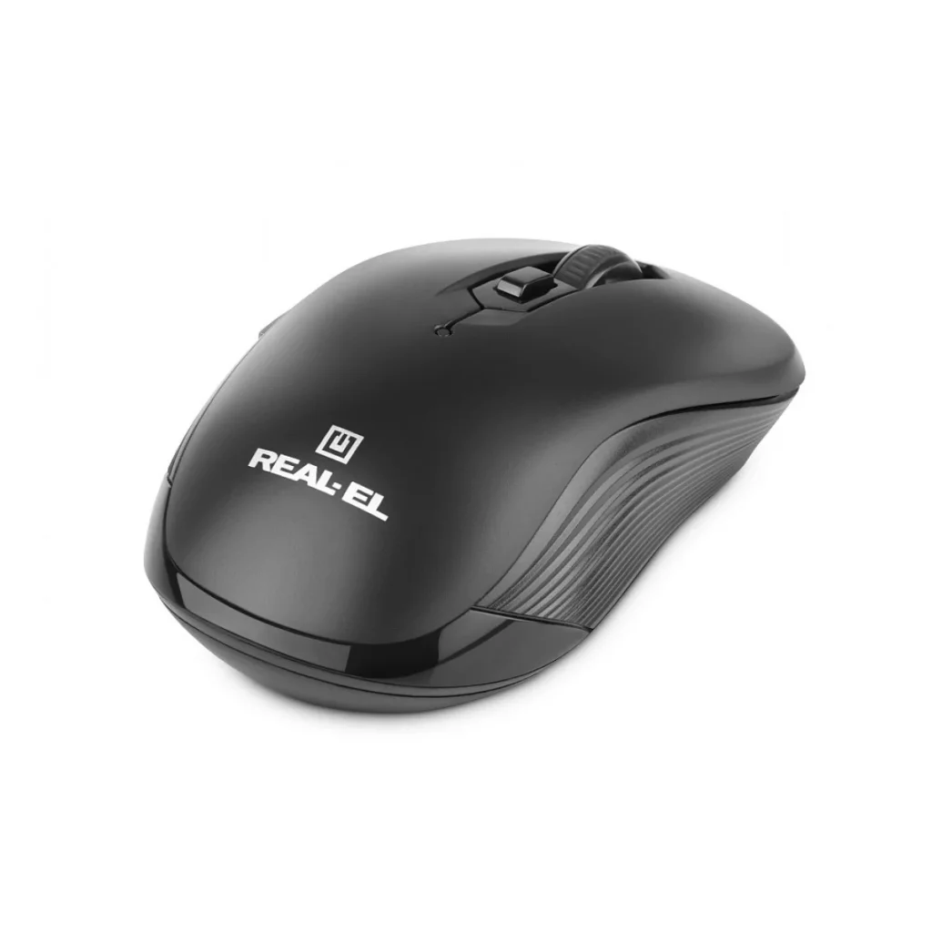 Мышь беспроводная REAL-EL RM-331 W Black, EL123200044 UA
