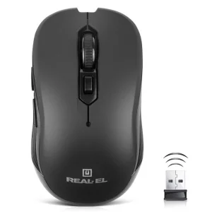 Мышь беспроводная REAL-EL RM-331 W Black, EL123200044 UA