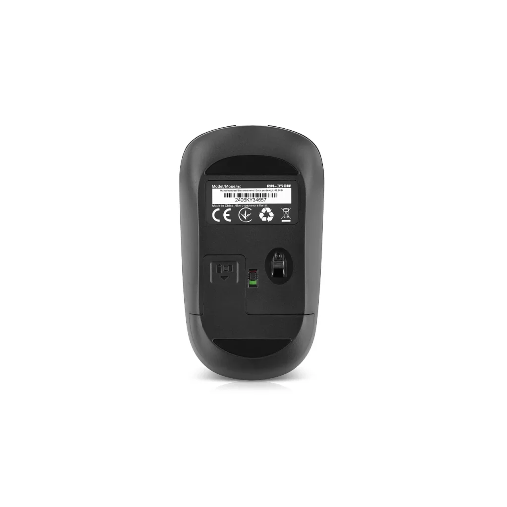 Миша бездротова REAL-EL RM-350 W Black, EL123200043 UA