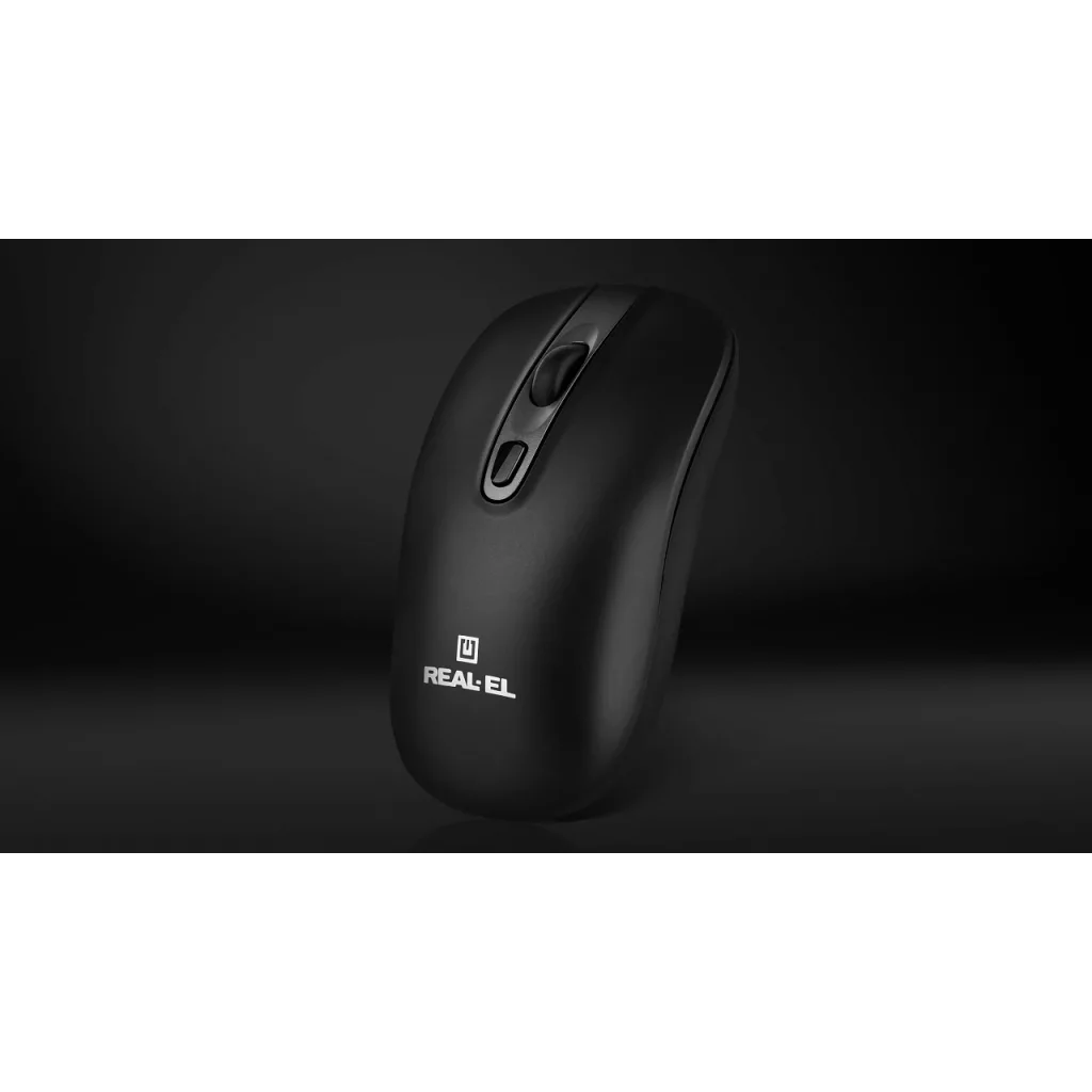 Миша бездротова REAL-EL RM-350 W Black, EL123200043 UA