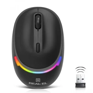 Мышь беспроводная REAL-EL RM-440 W Black, EL123200045 UA