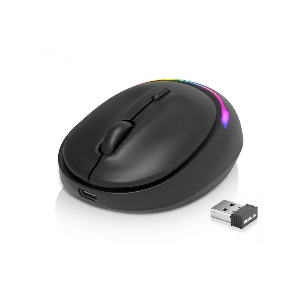 Мышь беспроводная REAL-EL RM-440 W Black, EL123200045 UA