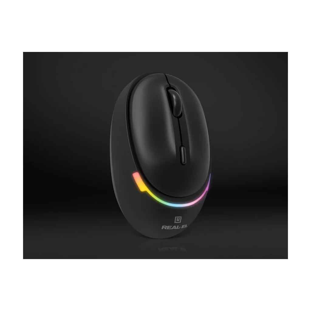 Мышь беспроводная REAL-EL RM-440 W Black, EL123200045 UA